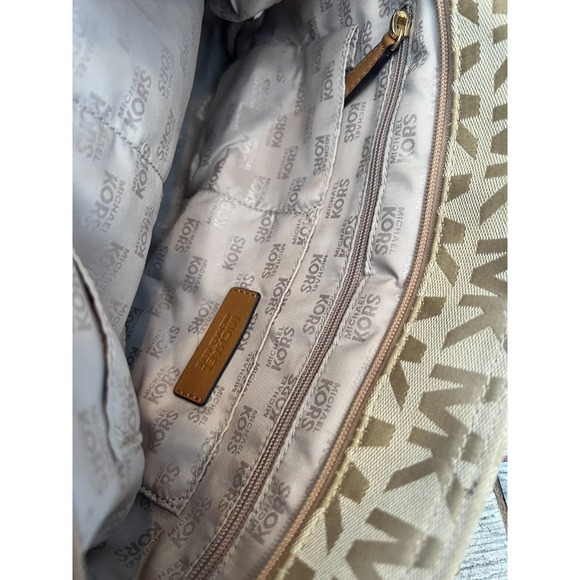 Michael Kors Jet Set Item Tote Luggage Bag Handbag Purse Leather Gold Chain AOP - Picture 8 of 17